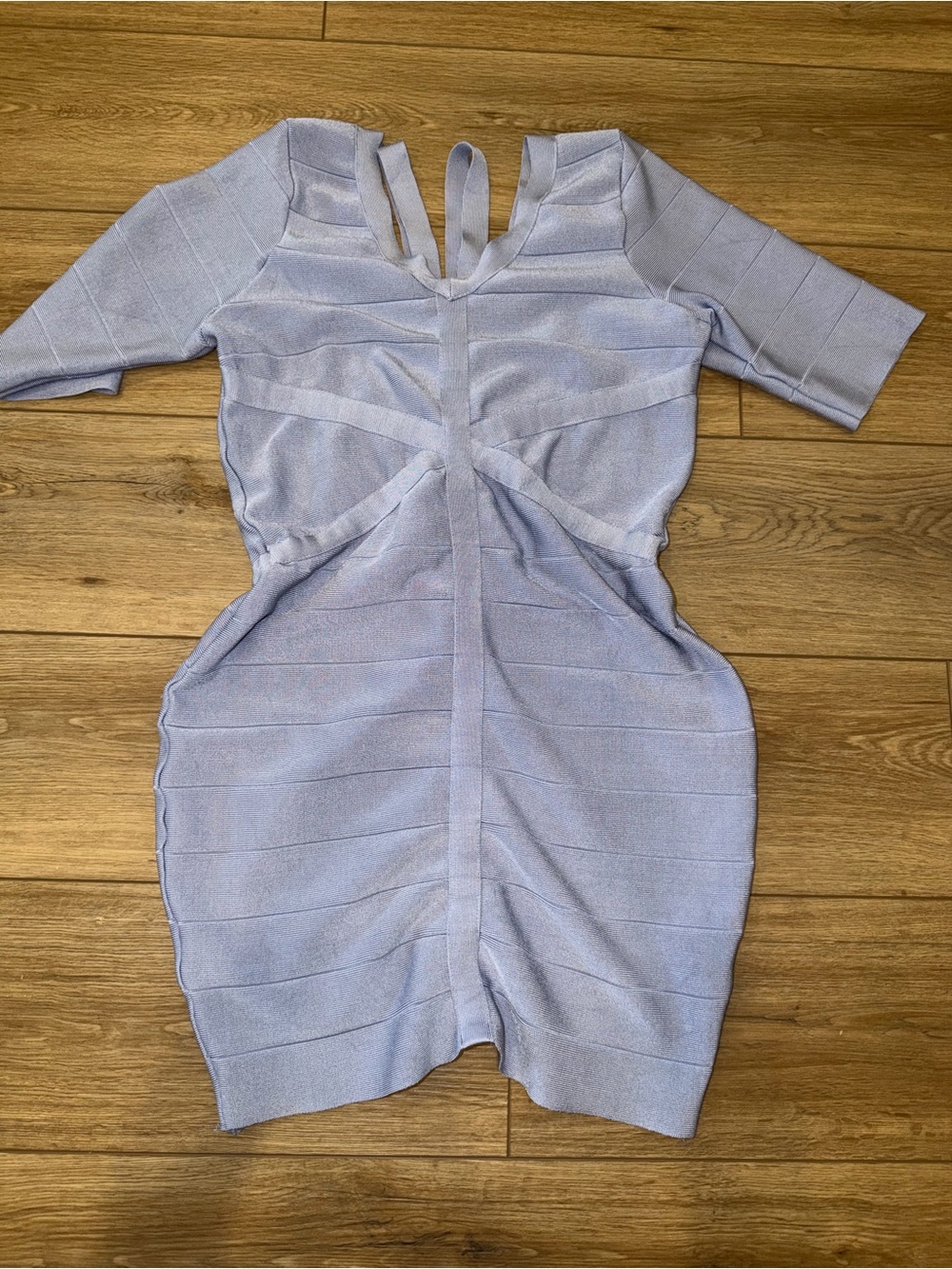VENUS Lilac Bandage Mini Dress with Short Sleeves